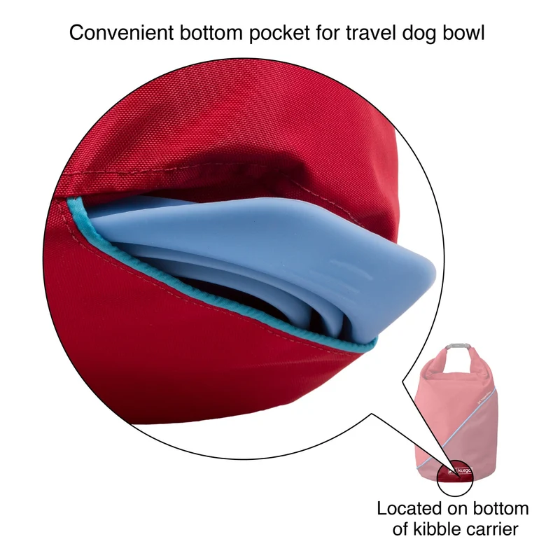 Kurgo Kibble Carrier – Auslaufsicherer Hundefutterbehälter für unterwegs | Perfekt für Reisen, Wandern & Outdoor-Abenteuer mit Hund