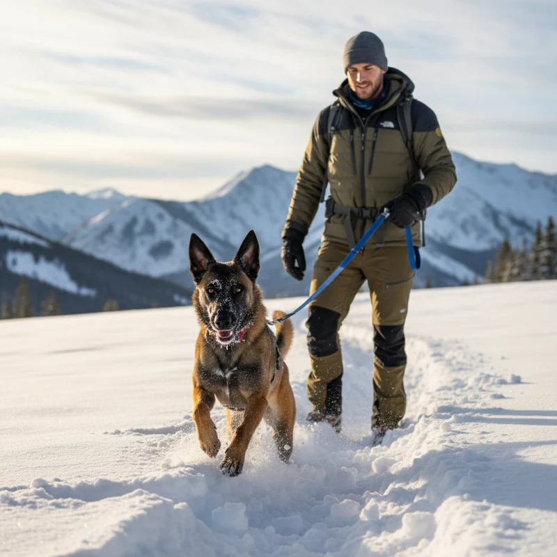 Ruffwear Switchbak Leash Hundeleine – Rutschfester Griff für perfekte Kontrolle bei Nässe, Regen & Schnee | Schulterleine