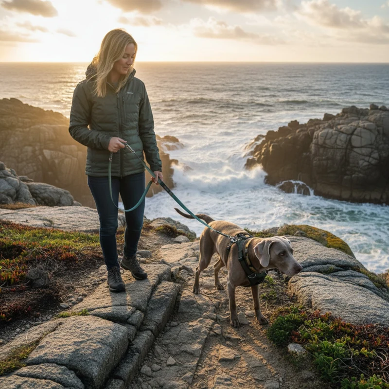 Ruffwear Switchbak Leash Hundeleine – Rutschfester Griff für perfekte Kontrolle bei Nässe, Regen & Schnee | Schulterleine