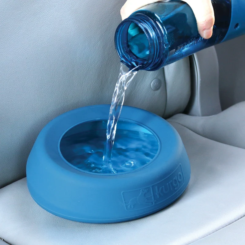 Kurgo Splash Free Wander Water Bowl – Auslaufsicherer Reise-Hundenapf für unterwegs, Auto & Outdoor