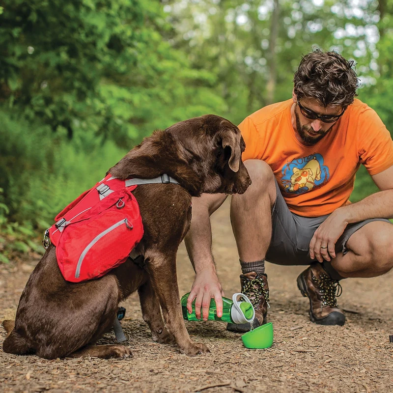 Kurgo Gourd Hundetrinkflasche mit Napf - 2-in-1 Trinkflasche für unterwegs