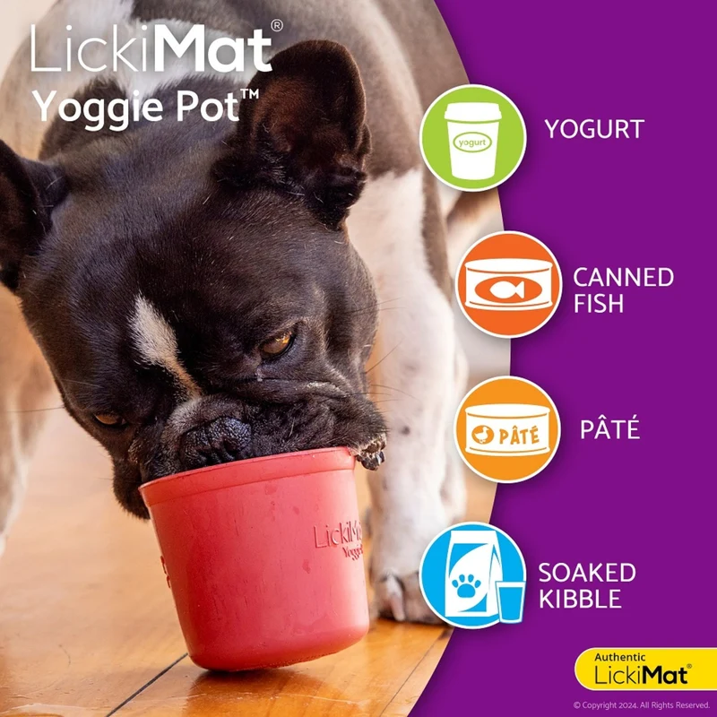 LickiMat Yoggie Pot – Anti-Schling Hundenapf für langsames Fressen & entspanntes Lecken