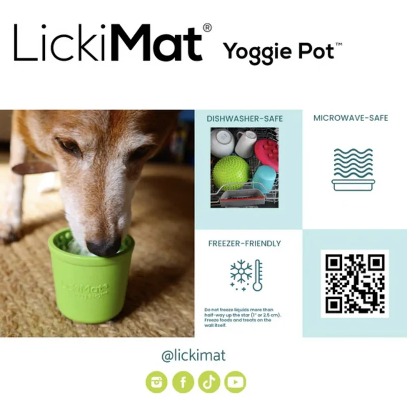 LickiMat Yoggie Pot – Anti-Schling Hundenapf für langsames Fressen & entspanntes Lecken