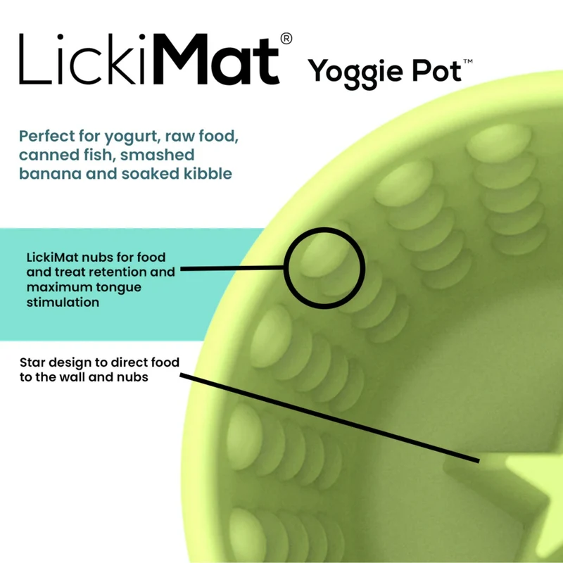 LickiMat Yoggie Pot – Anti-Schling Hundenapf für langsames Fressen & entspanntes Lecken
