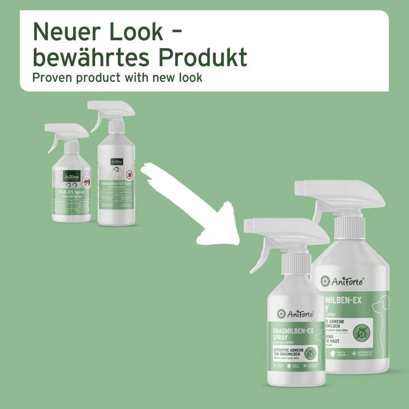 AniForte Grasmilben-EX Spray für Hunde – Natürlicher Schutz gegen Juckreiz, Hautreizungen & Grasmilbenbefall mit ätherischen Ölen