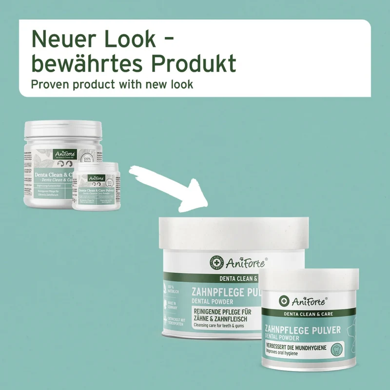 AniForte Denta Clean & Care Zahnpflege Pulver für Hunde – Natürliche Zahnreinigung gegen Plaque, Zahnstein & Mundgeruch