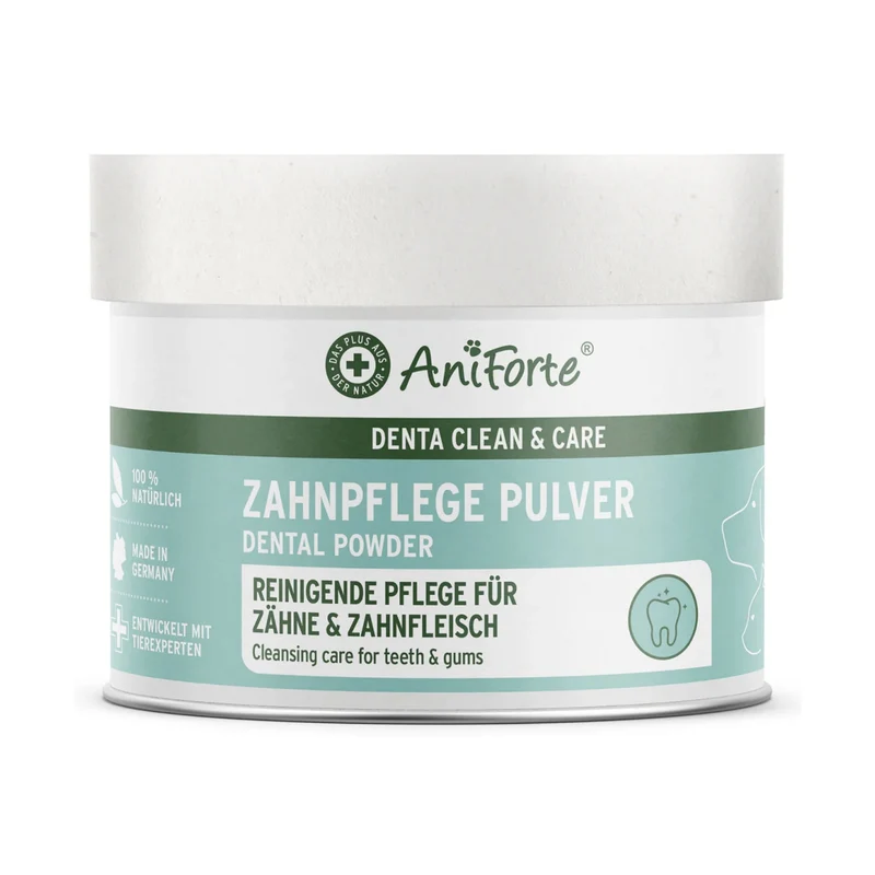 AniForte Denta Clean & Care Zahnpflege Pulver für Hunde – Natürliche Zahnreinigung gegen Plaque, Zahnstein & Mundgeruch