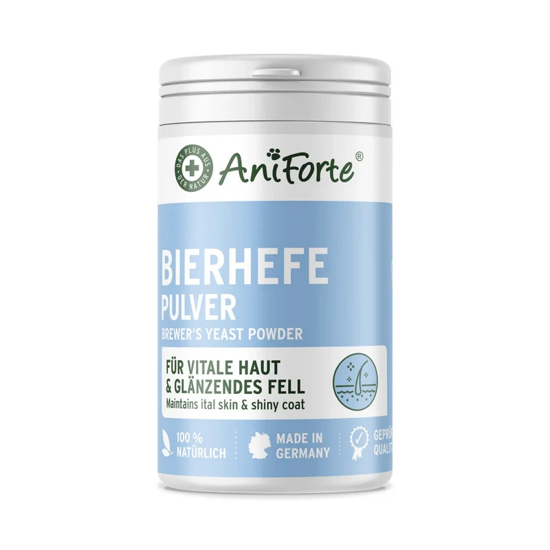 AniForte Bierhefe Pulver für Hunde – Natürliche Unterstützung für glänzendes Fell, gesunde Haut & starke Abwehrkräfte