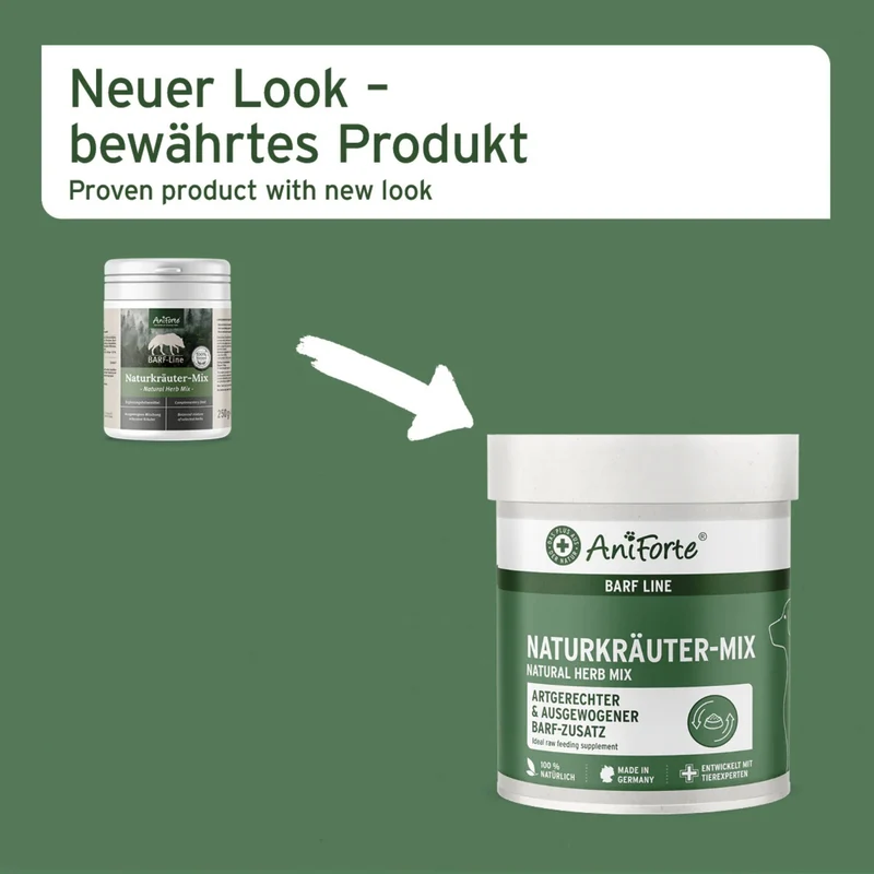 AniForte BARF LINE Naturkräuter-Mix – Premium Kräutermischung für natürliche Vitalität & gesunde Verdauung beim Hund