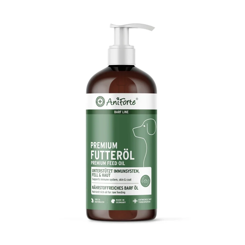 AniForte Barf Line Premium Futteröl für Hunde – Natürliche Omega-3 & Omega-6 Fettsäuren für glänzendes Fell, gesunde Haut und mehr Vitalität