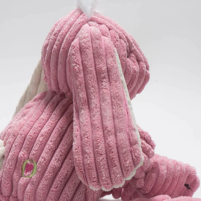 HuggleHounds Bitsy Bunny Knottie – Strapazierfähiges Plüsch-Hundespielzeug mit geknoteten Gliedmaßen für intensive Kausessions und aktives Spielen