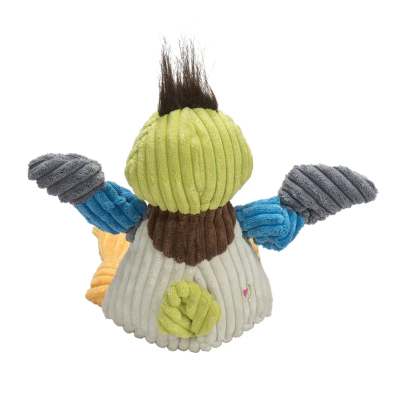 HuggleHounds Dilly Duck Knottie – Robustes Enten-Hundespielzeug mit Quietscher für aktive Apportierspiele & gemütliche Kuschelstunden