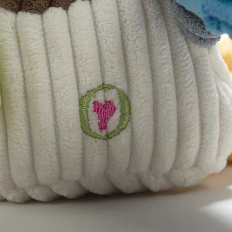 HuggleHounds Dilly Duck Knottie – Robustes Enten-Hundespielzeug mit Quietscher für aktive Apportierspiele & gemütliche Kuschelstunden