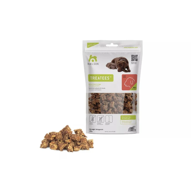 Maelson Treatees Lamm – Getreidefreier Premium-Hundesnack für sensible Hunde, hypoallergen, leicht verdaulich & ideal fürs Training