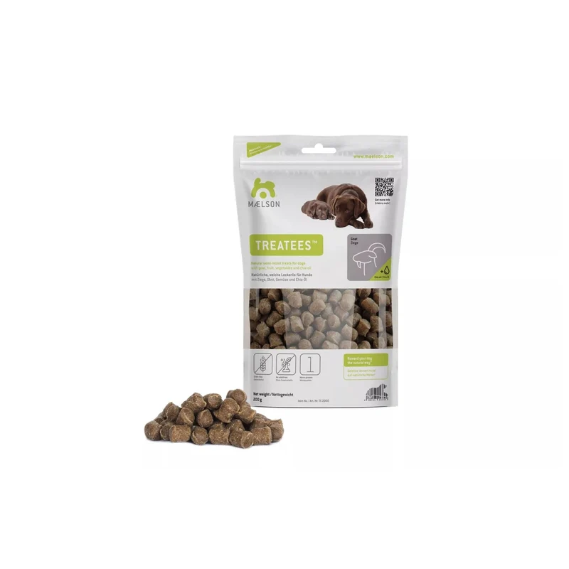 Maelson Treatees Soft Hundesnacks mit Ziege – Getreidefreie Premium-Belohnung für sensible Hunde