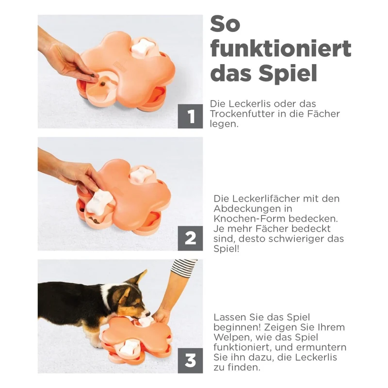Nina Ottosson Puppy Tornado – Intelligenzspielzeug für Welpen – Level 2 – Fördert spielerisch Intelligenz und beugt Langeweile vor
