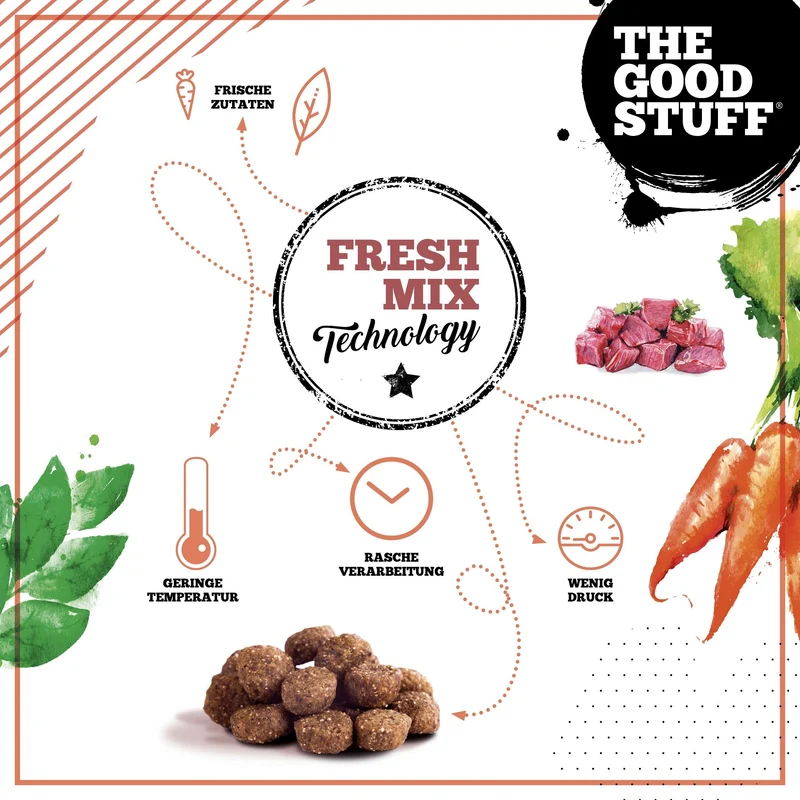 The Goodstuff Adult Minis Trockenfutter mit Lachs – Natürliches Premium-Hundefutter für kleine Rassen, getreidefreie Rezeptur mit hohem Fleischanteil