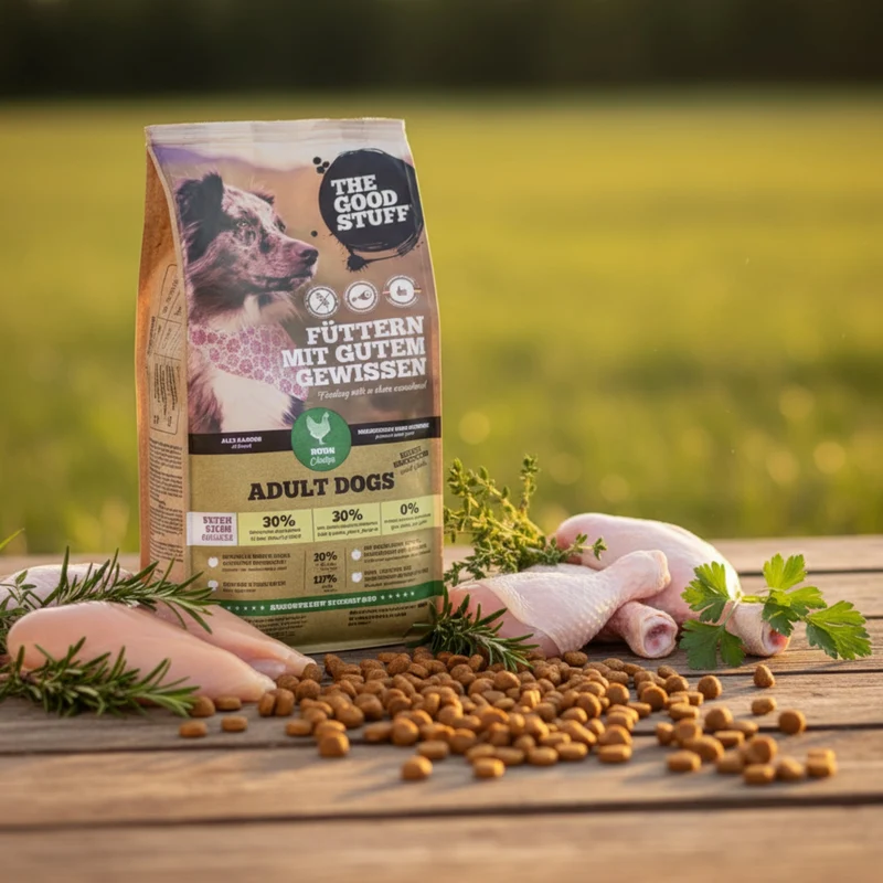 The Goodstuff Adult Dogs Trockenfutter Huhn – Getreidefreies Premium-Hundefutter für optimale Verdauung, glänzendes Fell & natürliche Vitalität