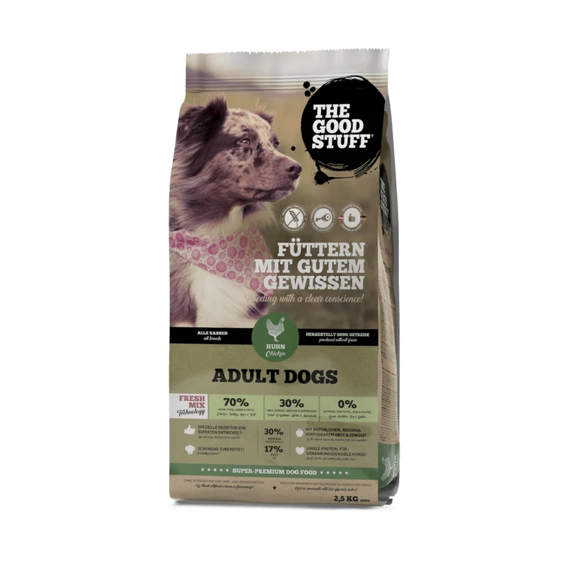 The Goodstuff Adult Dogs Trockenfutter Huhn – Getreidefreies Premium-Hundefutter für optimale Verdauung, glänzendes Fell & natürliche Vitalität