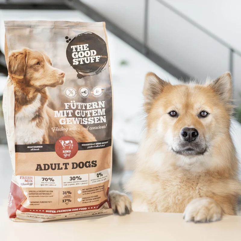 The Goodstuff Adult Dogs Rind Premium Trockenfutter für erwachsene Hunde – Getreidefrei, Natürlich & Leicht Verdaulich für Gesunde Vitalität