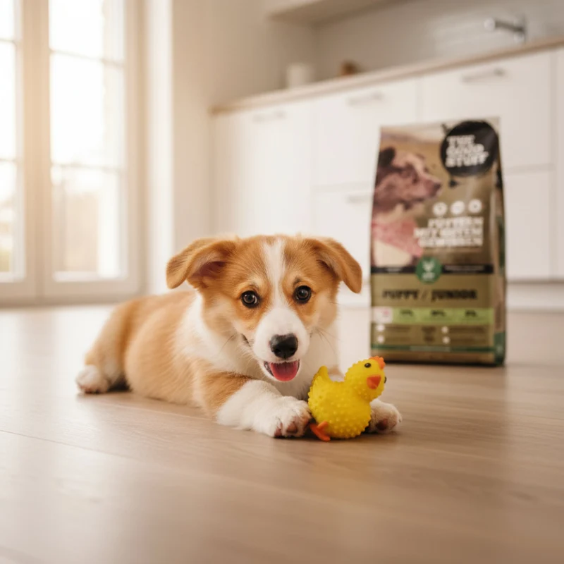 The Goodstuff Puppy/Junior Trockenfutter mit Huhn – Getreidefreies Welpenfutter für optimales Wachstum, gesunde Verdauung und starke Knochen