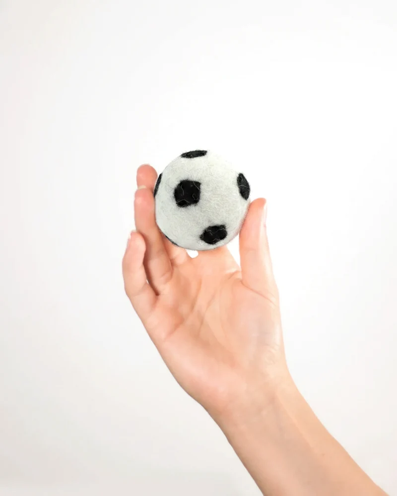 BUDDY. Hundespielzeug Fussball aus Wolle - ideal für Welpen und Senioren