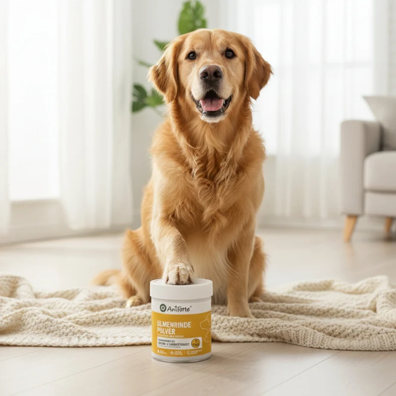 AniForte Ulmenrinde Pulver für Hunde – Natürliche Magen-Darm-Beruhigung bei Verdauungsproblemen, Durchfall & empfindlichem Magen