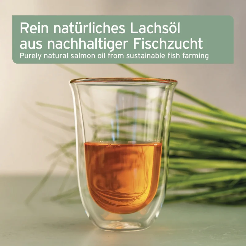 AniForte Lachsöl für Hunde – 100% Reines Norwegisches Lachsöl mit Omega-3 für Glänzendes Fell, Gesunde Haut & Starke Gelenke