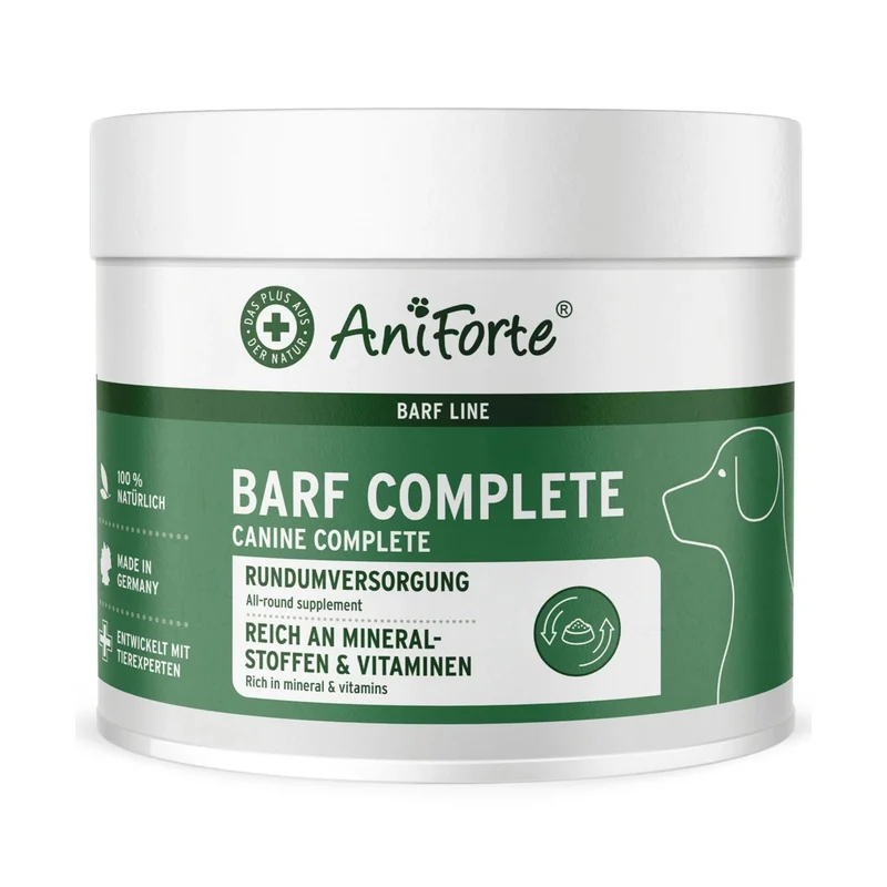 AniForte BARF Complete für Hunde – Natürliche Vitalstoffe für artgerechte Rohfütterung, Mineralien & Spurenelemente zur optimalen Nährstoffversorgung