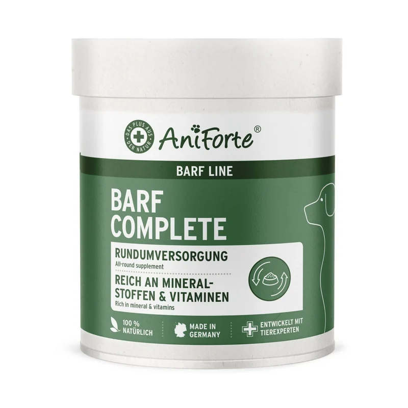 AniForte BARF Complete für Hunde – Natürliche Vitalstoffe für artgerechte Rohfütterung, Mineralien & Spurenelemente zur optimalen Nährstoffversorgung