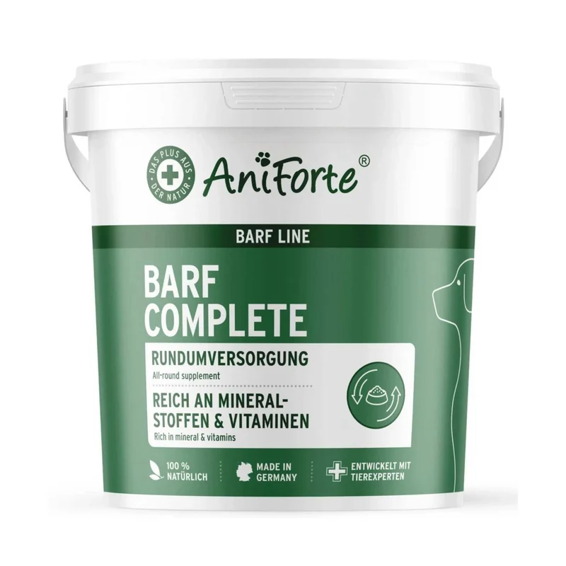 AniForte BARF Complete für Hunde – Natürliche Vitalstoffe für artgerechte Rohfütterung, Mineralien & Spurenelemente zur optimalen Nährstoffversorgung