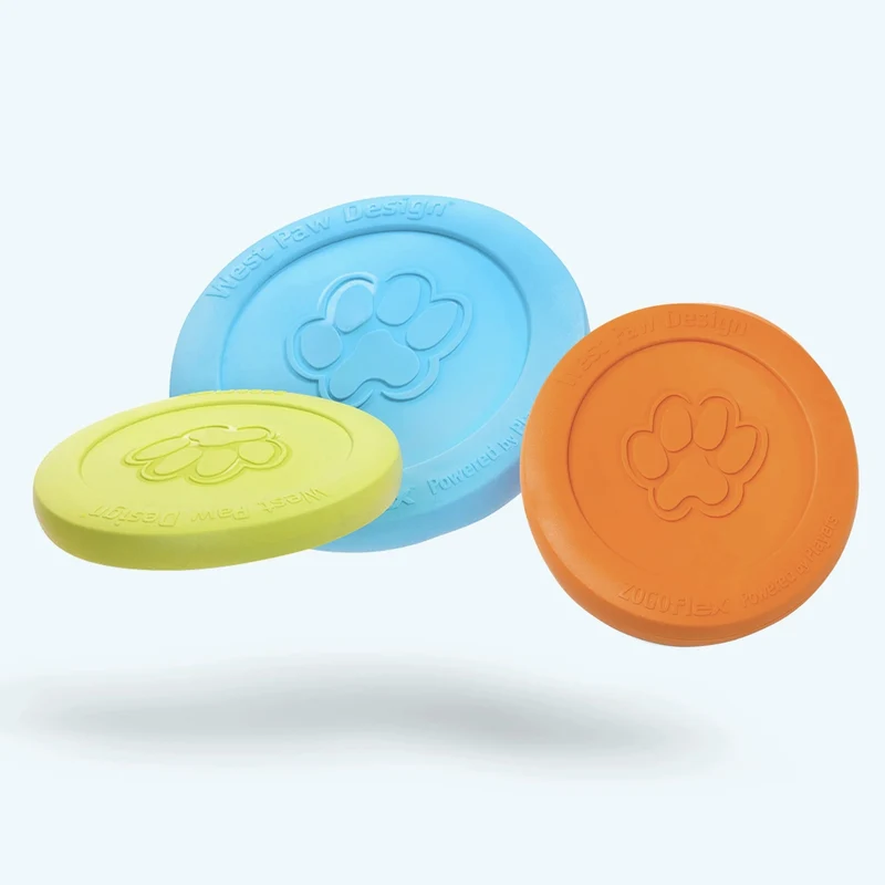 West Paw Zogoflex Zisc – Robustes Frisbee für aktive Hunde, schwimmfähig & flexibel