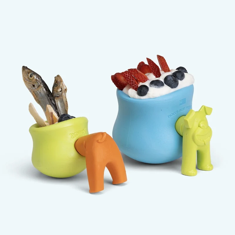 West Paw Zogoflex Toppl Stopper – Interaktives Hundespielzeug & Snackball für mentale Auslastung, langlebig & spülmaschinenfest