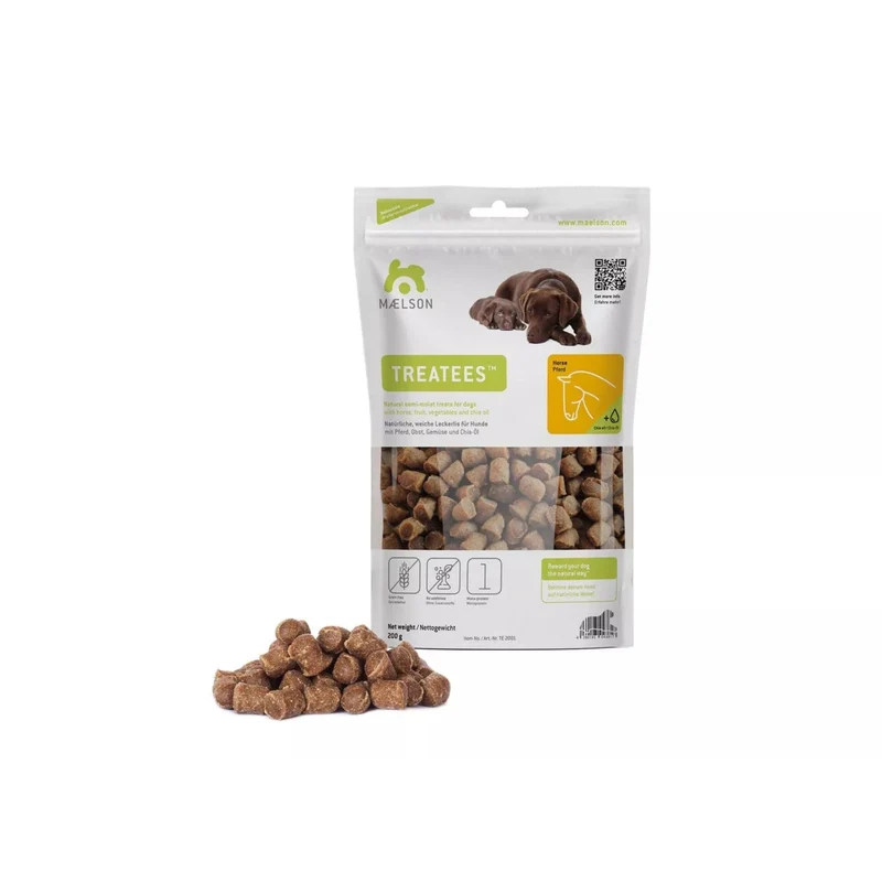 Maelson Treatees Soft Hundesnacks Pferd – Getreidefreie Premium-Belohnung für sensible Hunde