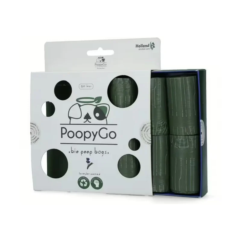 PoopyGo Hundekotbeutel – Extra dick, reißfest & auslaufsicher mit Lavendelduft für stressfreies Gassi gehen