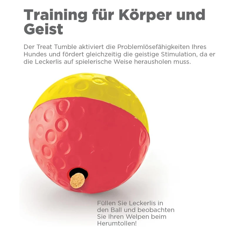 Nina Ottosson Treat Tumble Ball – Intelligenzspielzeug gegen Langeweile & Unterforderung – Level 1