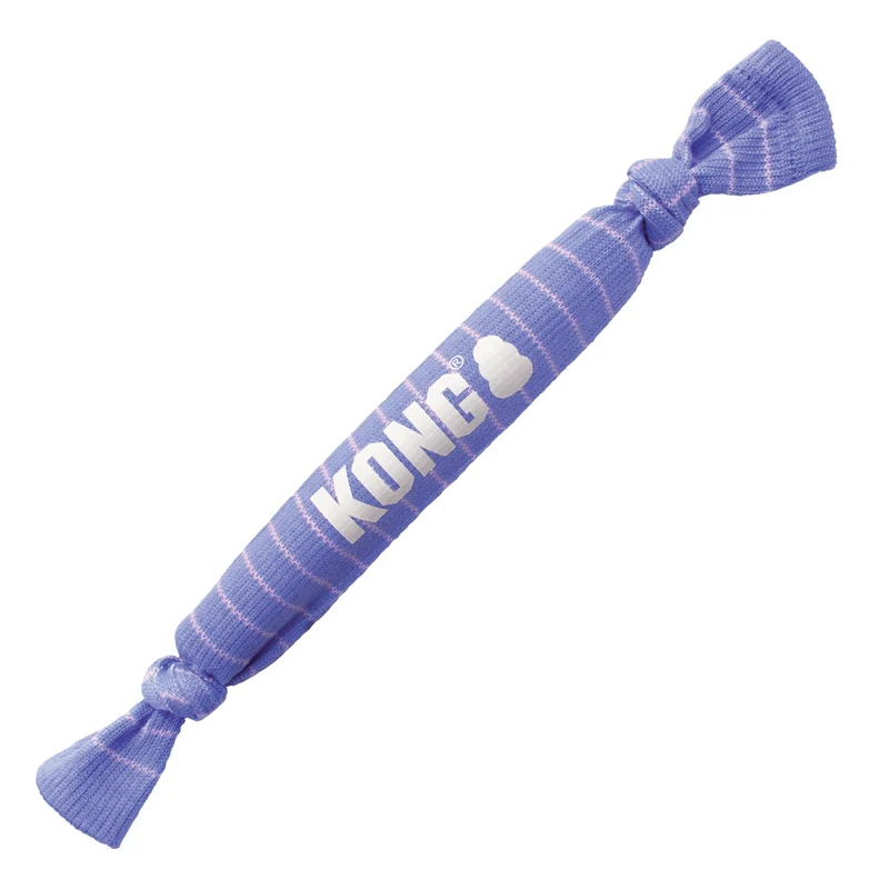 KONG Crunch Rope Single Puppy – Knisterndes Welpenspielzeug mit robustem Seil für Apportieren, sanftes Kauen & Zahnungshilfe bei jungen Hunden