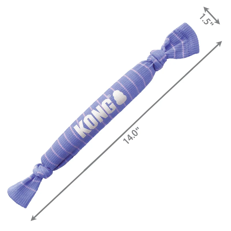 KONG Crunch Rope Single Puppy – Knisterndes Welpenspielzeug mit robustem Seil für Apportieren, sanftes Kauen & Zahnungshilfe bei jungen Hunden