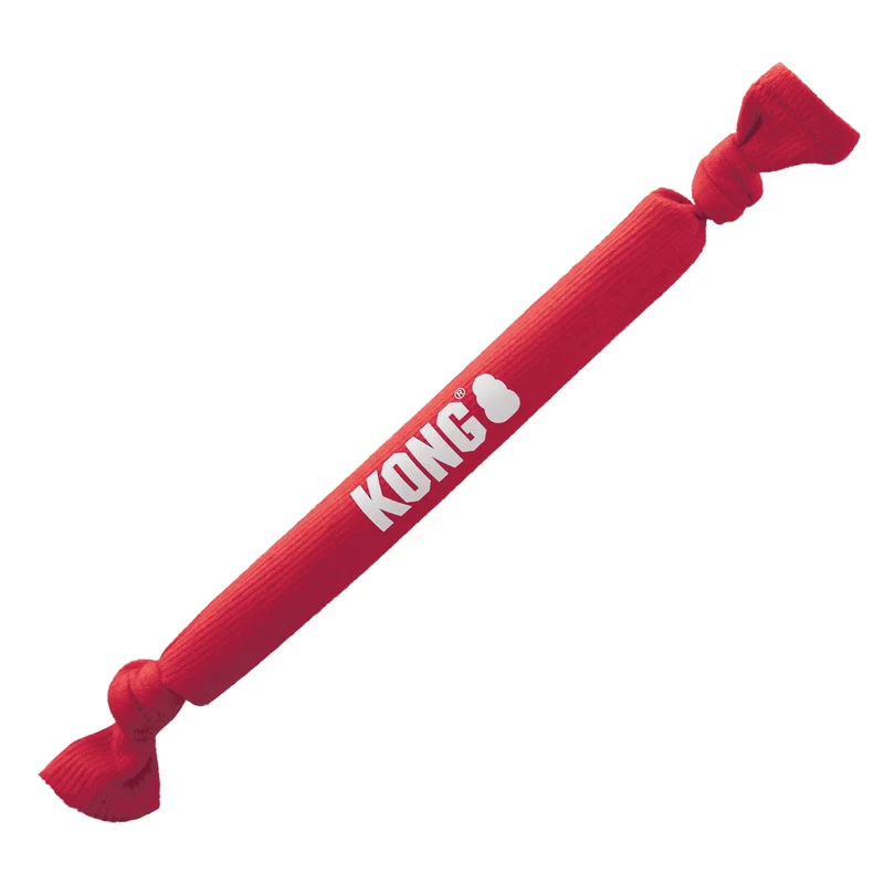 KONG Signature Crunch Rope Single – Interaktives Zerrspielzeug mit Knackgeräuschen für aktive Hunde & Welpen