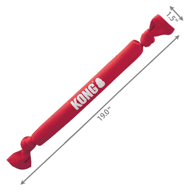 KONG Signature Crunch Rope Single – Interaktives Zerrspielzeug mit Knackgeräuschen für aktive Hunde & Welpen