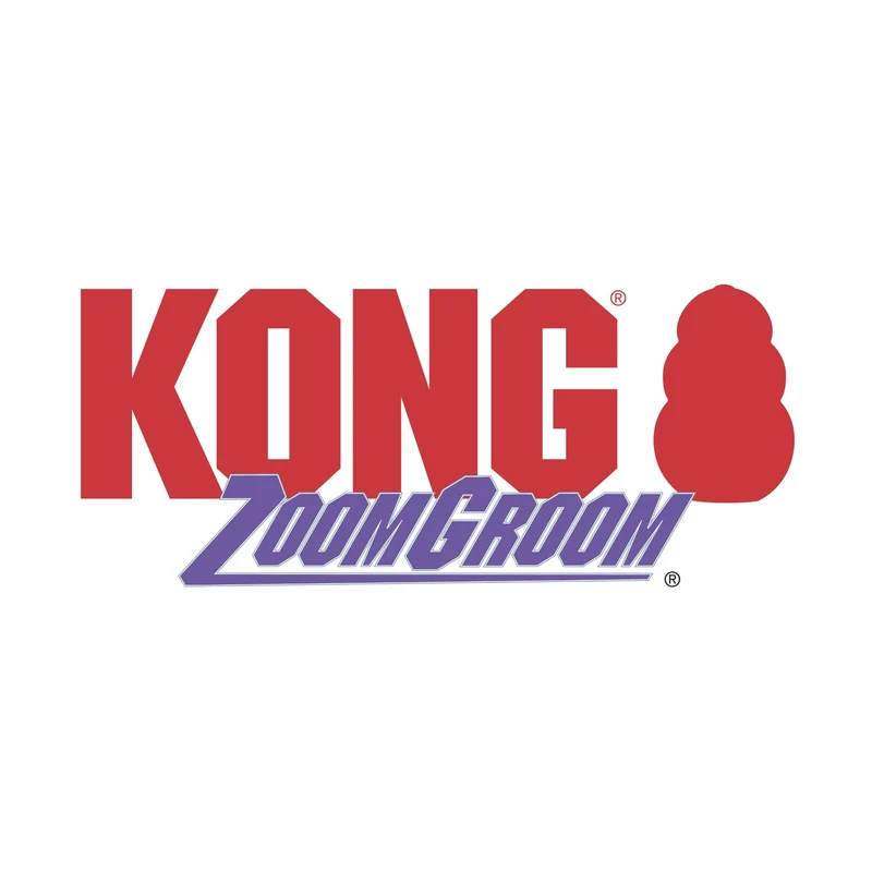 KONG ZoomGroom Hundebürste – Sanfte Massage & effektive Fellpflege für lose Haare beim Baden & Bürsten