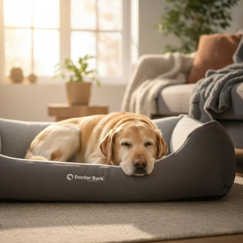 Doctor Bark Ergonomisches Hundebett – Höchster Komfort für gesunden Schlaf, Gelenkschonung & hochwertige Premium-Materialien