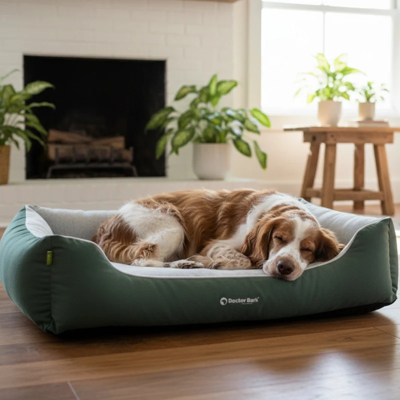 Doctor Bark Ergonomisches Hundebett – Höchster Komfort für gesunden Schlaf, Gelenkschonung & hochwertige Premium-Materialien