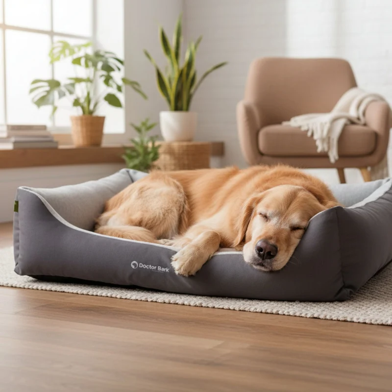 Doctor Bark Ergonomisches Hundebett – Höchster Komfort für gesunden Schlaf, Gelenkschonung & hochwertige Premium-Materialien