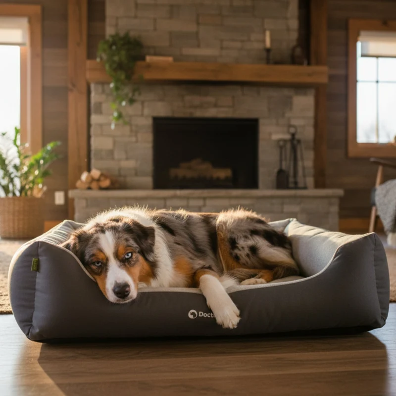 Doctor Bark Ergonomisches Hundebett – Höchster Komfort für gesunden Schlaf, Gelenkschonung & hochwertige Premium-Materialien