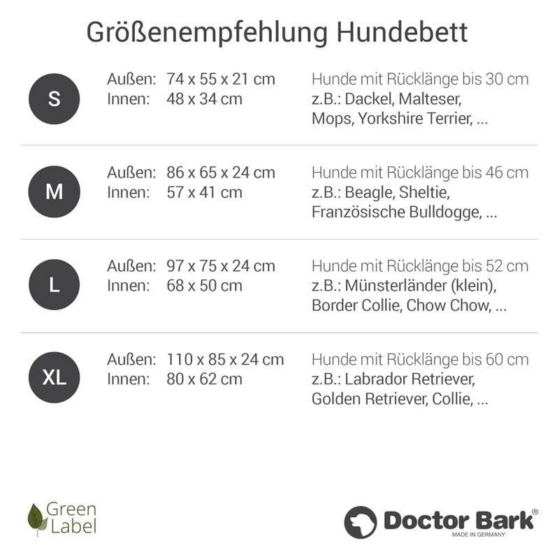 Doctor Bark Ergonomisches Hundebett – Höchster Komfort für gesunden Schlaf, Gelenkschonung & hochwertige Premium-Materialien