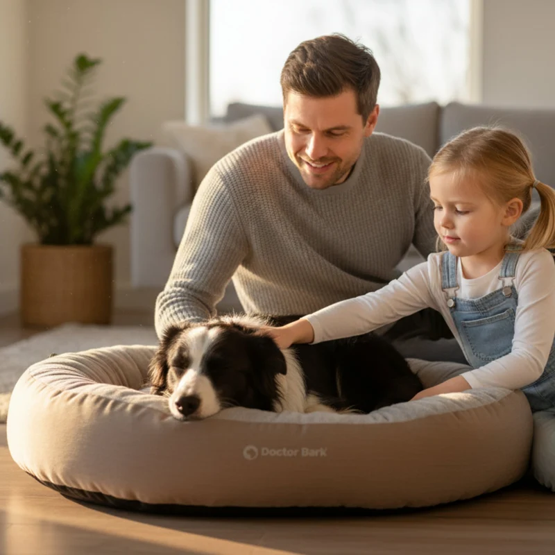 Doctor Bark Ergonomisches Hundenest – Hundebett gegen Gelenkschmerzen & für erholsamen Schlaf