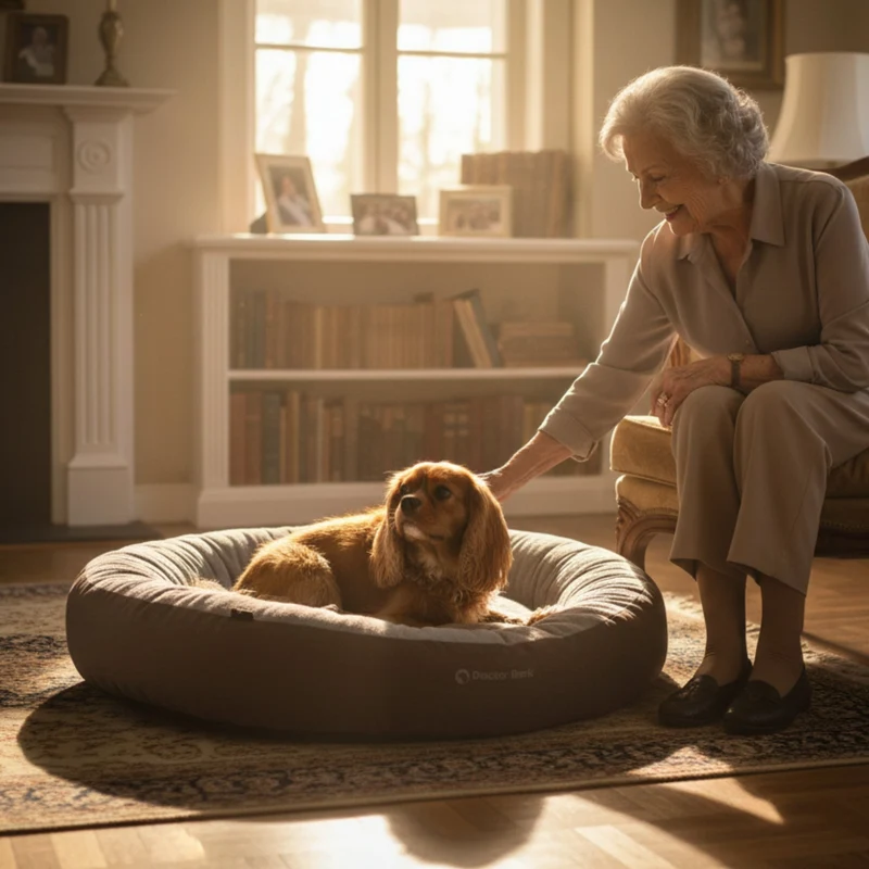 Doctor Bark Ergonomisches Hundenest – Hundebett gegen Gelenkschmerzen & für erholsamen Schlaf