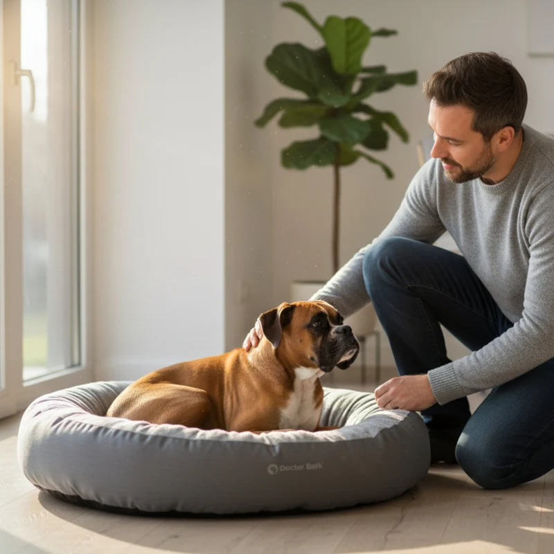 Doctor Bark Ergonomisches Hundenest – Hundebett gegen Gelenkschmerzen & für erholsamen Schlaf