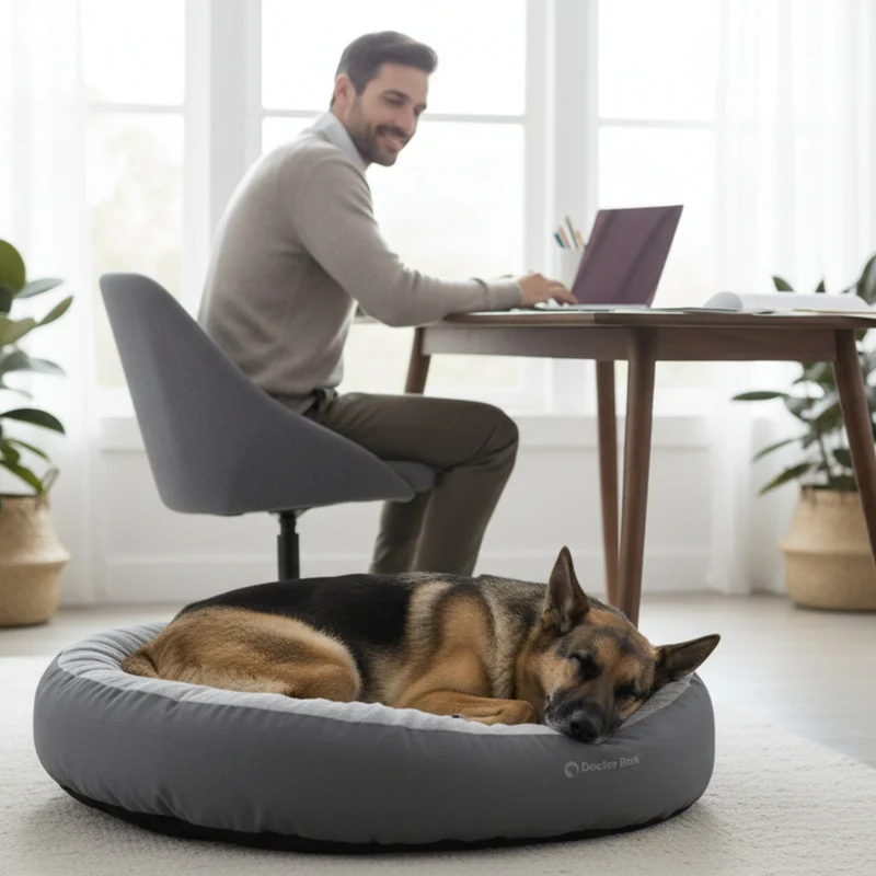 Doctor Bark Ergonomisches Hundenest – Hundebett gegen Gelenkschmerzen & für erholsamen Schlaf
